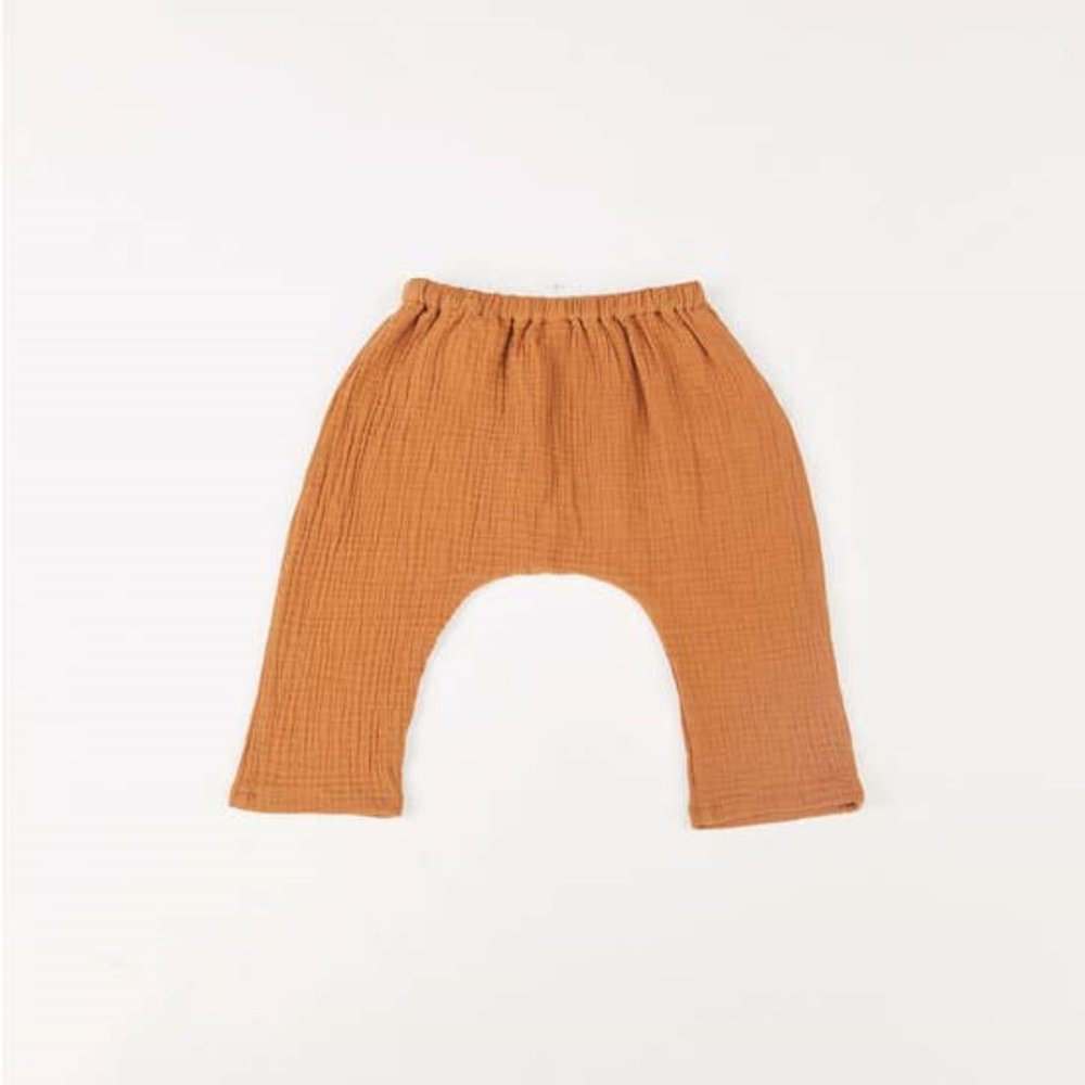 Gauze pants brown 100%cotton